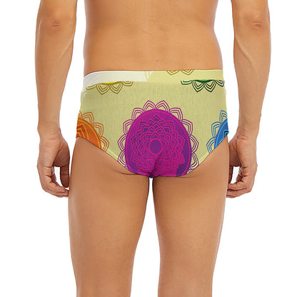 Colorful Seven Chakras Print Men's Briefs