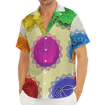 Colorful Seven Chakras Print Men's Deep V-Neck Shirt