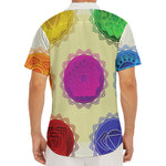 Colorful Seven Chakras Print Men's Deep V-Neck Shirt