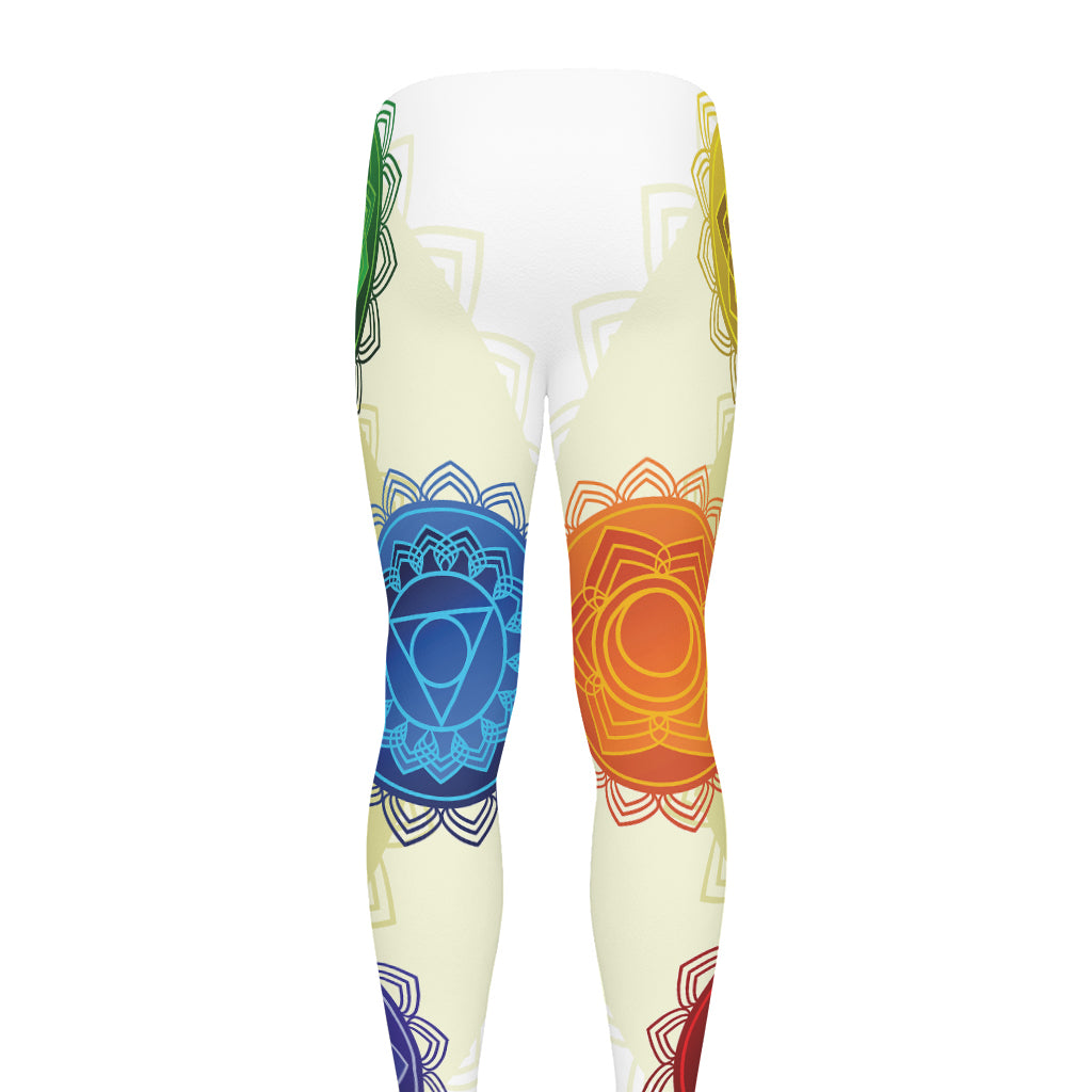 Colorful Seven Chakras Print Men's leggings