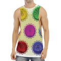 Colorful Seven Chakras Print Men's Muscle Tank Top