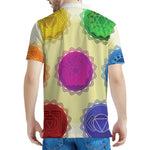 Colorful Seven Chakras Print Men's Polo Shirt