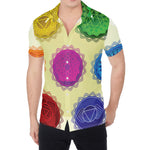 Colorful Seven Chakras Print Men's Shirt