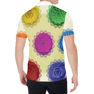 Colorful Seven Chakras Print Men's Shirt