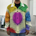 Colorful Seven Chakras Print Men's Shirt Jacket