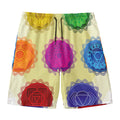 Colorful Seven Chakras Print Men's Swim Trunks