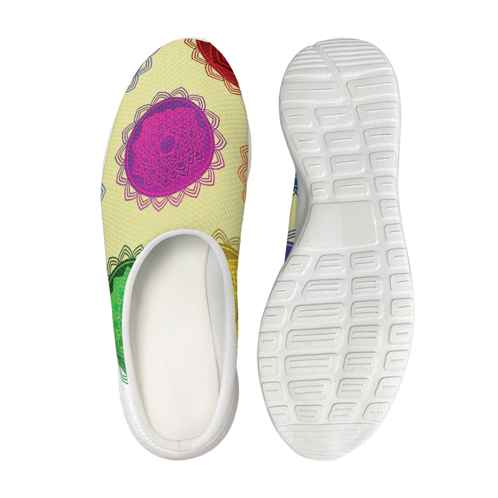 Colorful Seven Chakras Print Mesh Casual Shoes