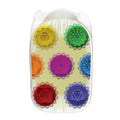 Colorful Seven Chakras Print Mesh Laundry Hamper