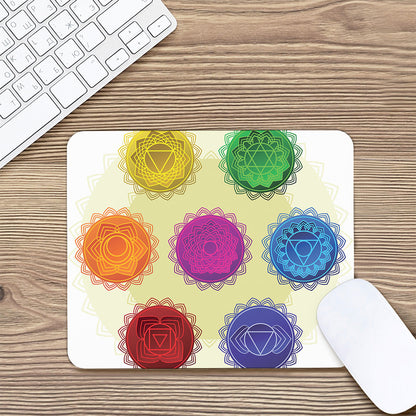 Colorful Seven Chakras Print Mouse Pad