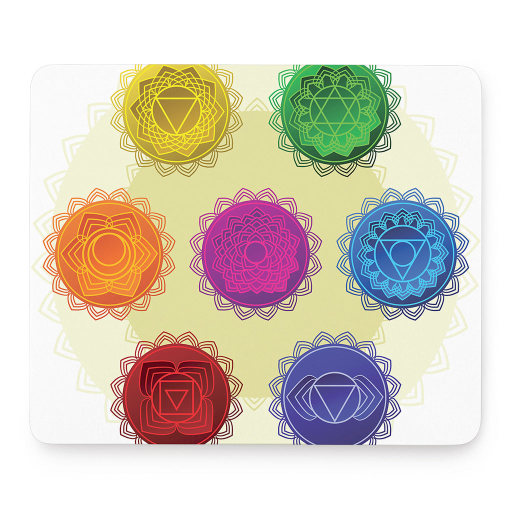 Colorful Seven Chakras Print Mouse Pad