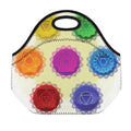 Colorful Seven Chakras Print Neoprene Lunch Bag
