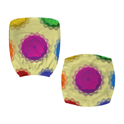 Colorful Seven Chakras Print Office Chair Cover