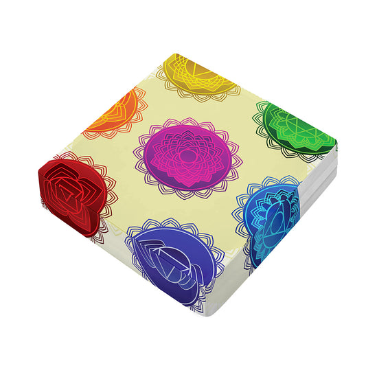 Colorful Seven Chakras Print Outdoor Seat Cushion Cover