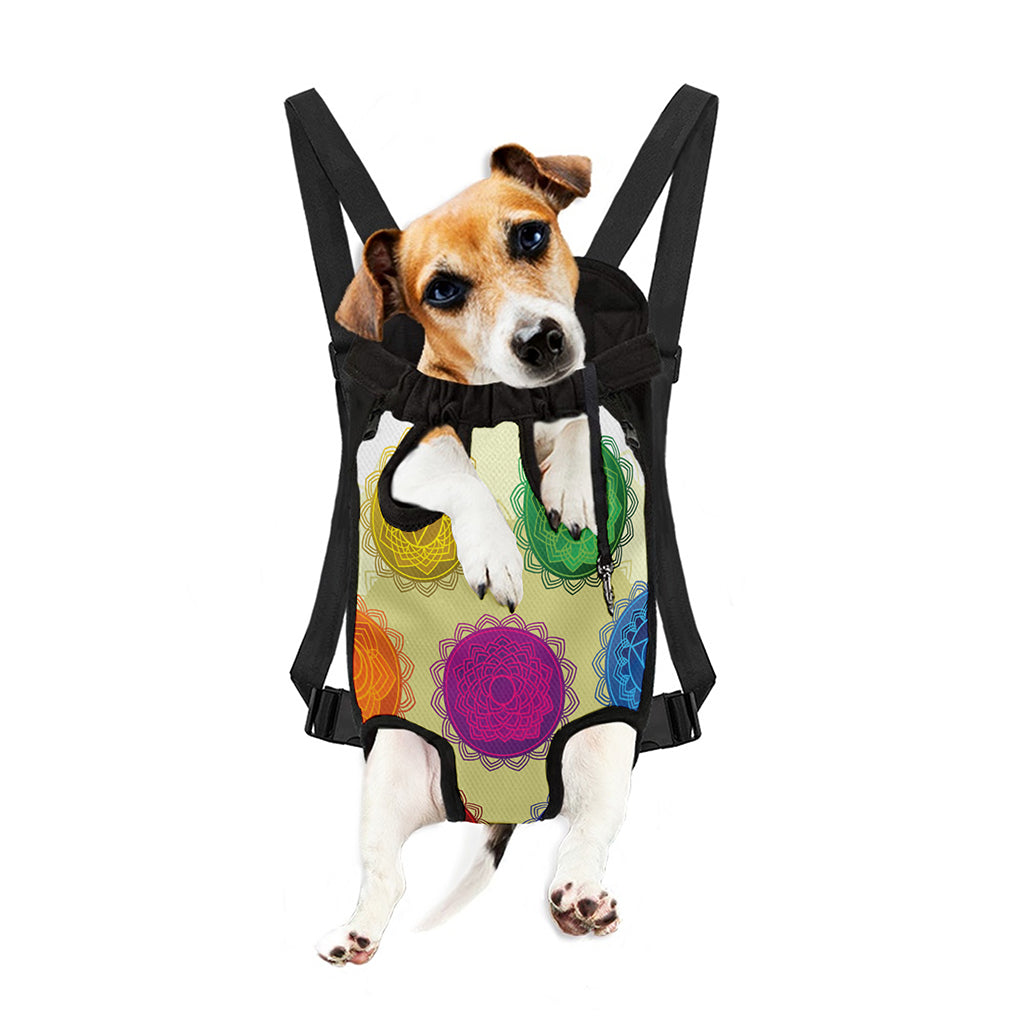 Colorful Seven Chakras Print Pet Carrier Backpack