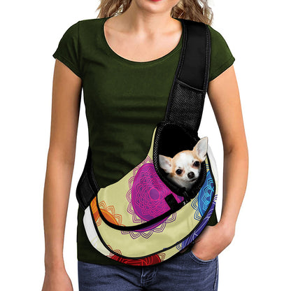 Colorful Seven Chakras Print Pet Sling Carrier