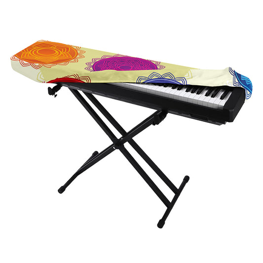 Colorful Seven Chakras Print Piano Keyboard Cover