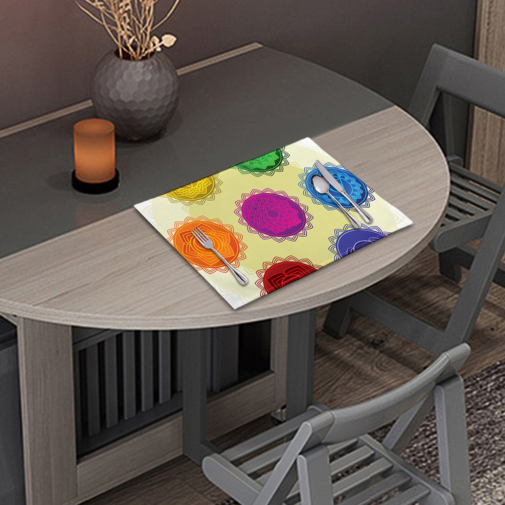 Colorful Seven Chakras Print Placemat