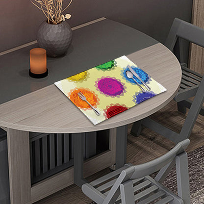 Colorful Seven Chakras Print Placemat