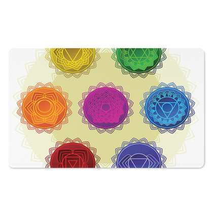 Colorful Seven Chakras Print Polyester Doormat