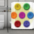 Colorful Seven Chakras Print Polyester Shower Curtain