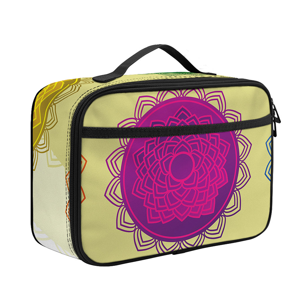 Colorful Seven Chakras Print Portable Lunch Bag