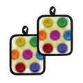 Colorful Seven Chakras Print Pot Holders