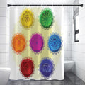 Colorful Seven Chakras Print Premium Shower Curtain