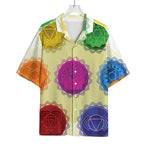 Colorful Seven Chakras Print Rayon Hawaiian Shirt
