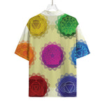 Colorful Seven Chakras Print Rayon Hawaiian Shirt