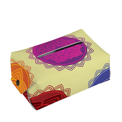 Colorful Seven Chakras Print Rectangle Tissue Box Cover