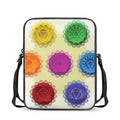 Colorful Seven Chakras Print Rectangular Crossbody Bag