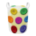 Colorful Seven Chakras Print Round Laundry Basket
