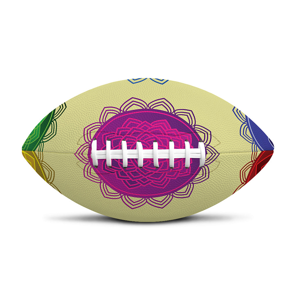 Colorful Seven Chakras Print Rugby Ball