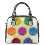 Colorful Seven Chakras Print Shoulder Handbag