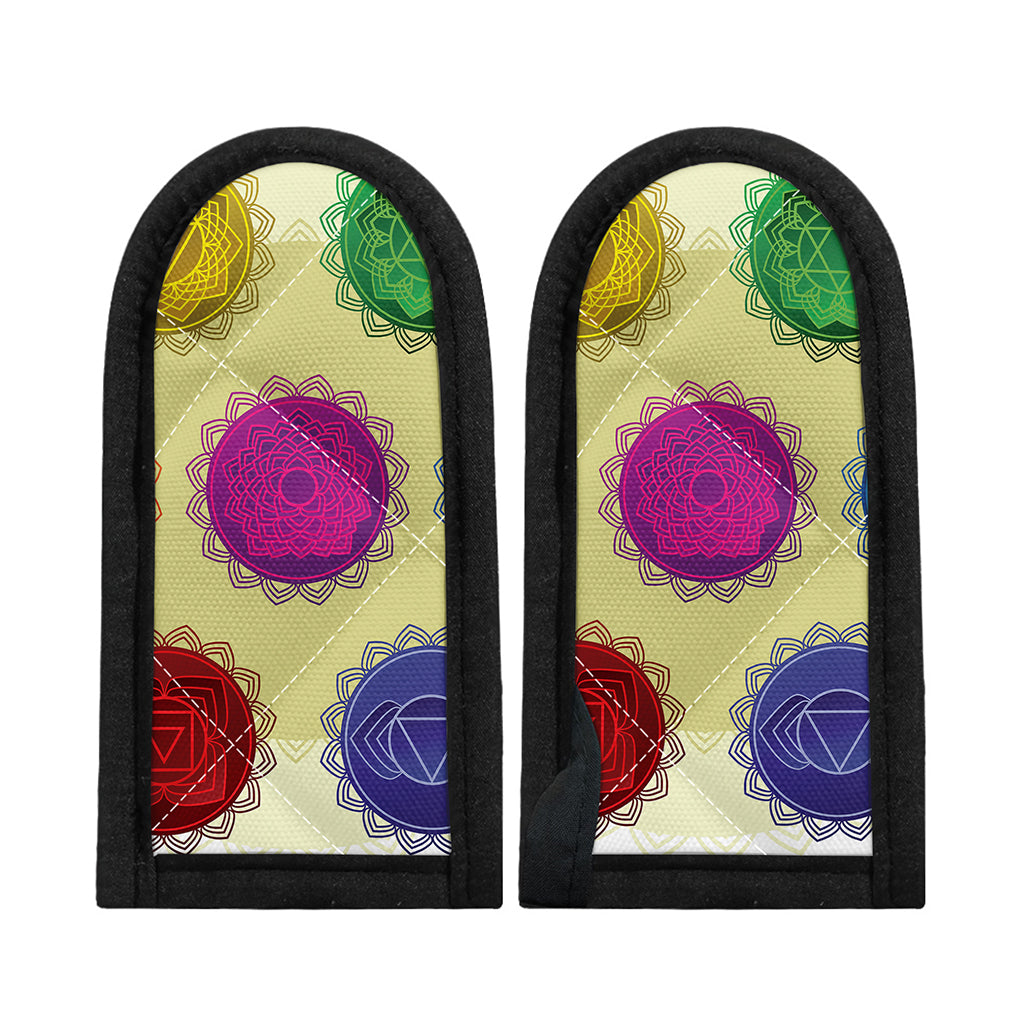 Colorful Seven Chakras Print Skillet Handle Cover