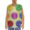 Colorful Seven Chakras Print Sleeveless Baseball Jersey