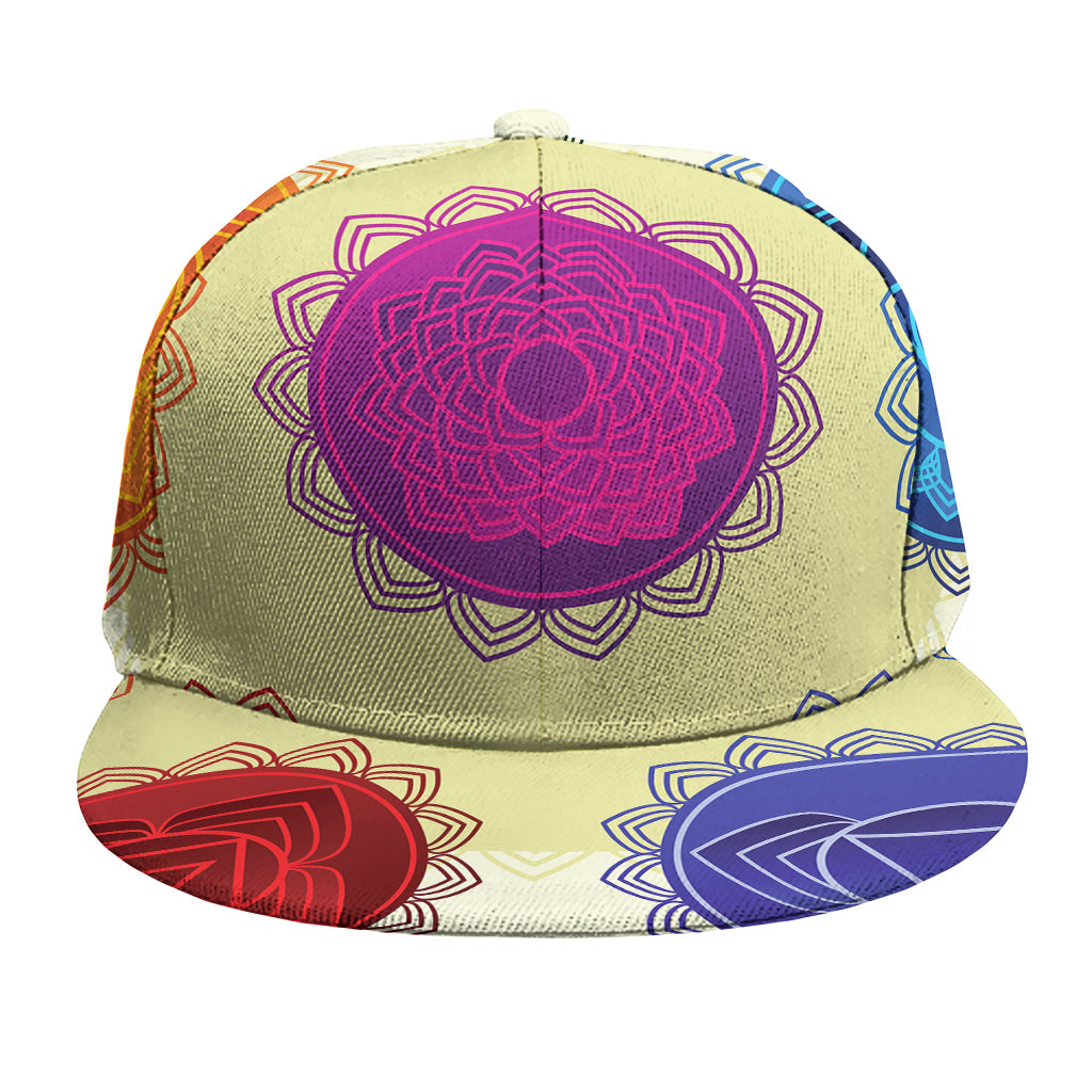 Colorful Seven Chakras Print Snapback Cap