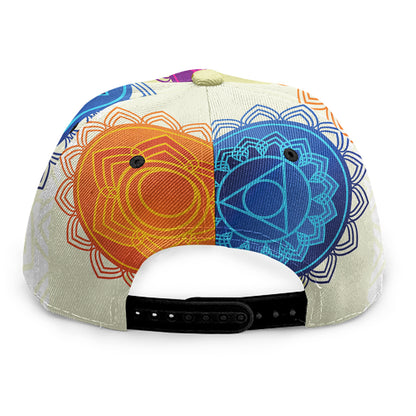 Colorful Seven Chakras Print Snapback Cap