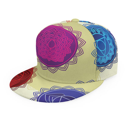 Colorful Seven Chakras Print Snapback Cap
