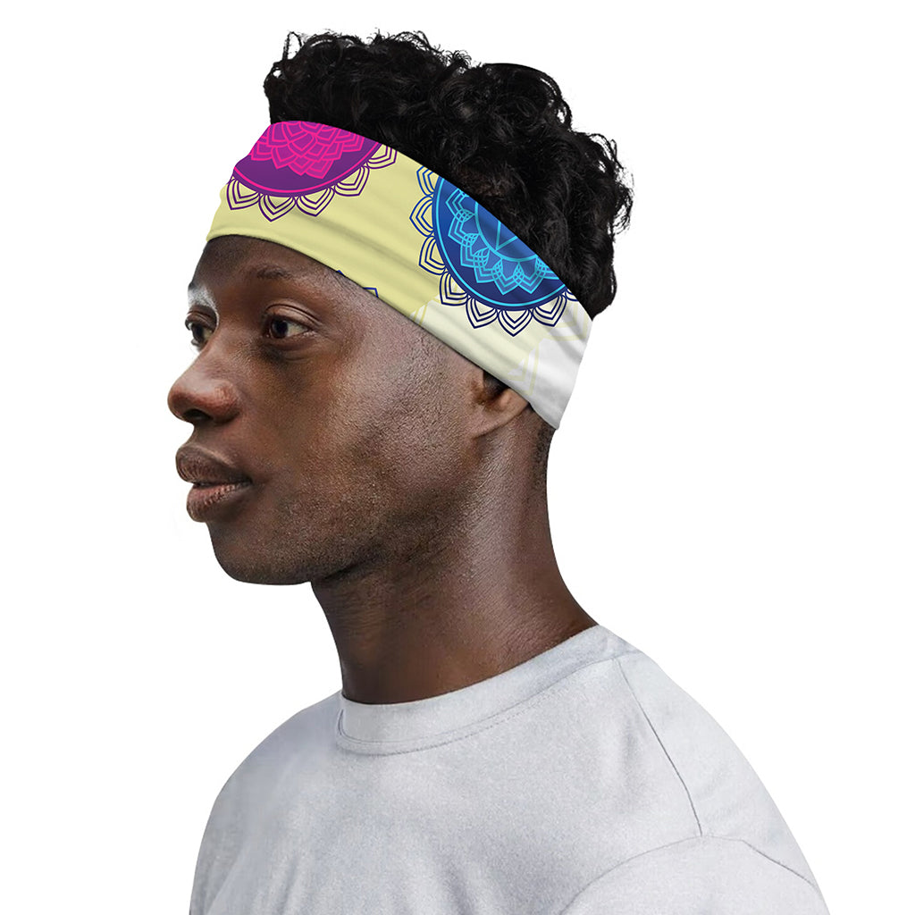 Colorful Seven Chakras Print Sports Headband