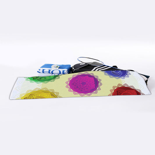 Colorful Seven Chakras Print Sports Towel