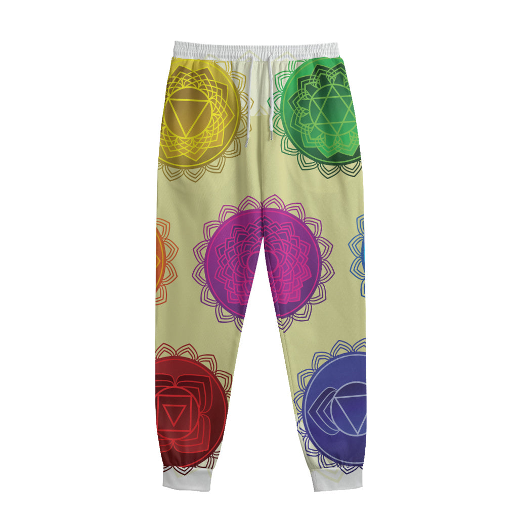 Colorful Seven Chakras Print Sweatpants