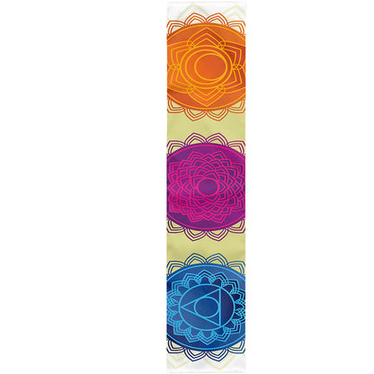 Colorful Seven Chakras Print Table Runner