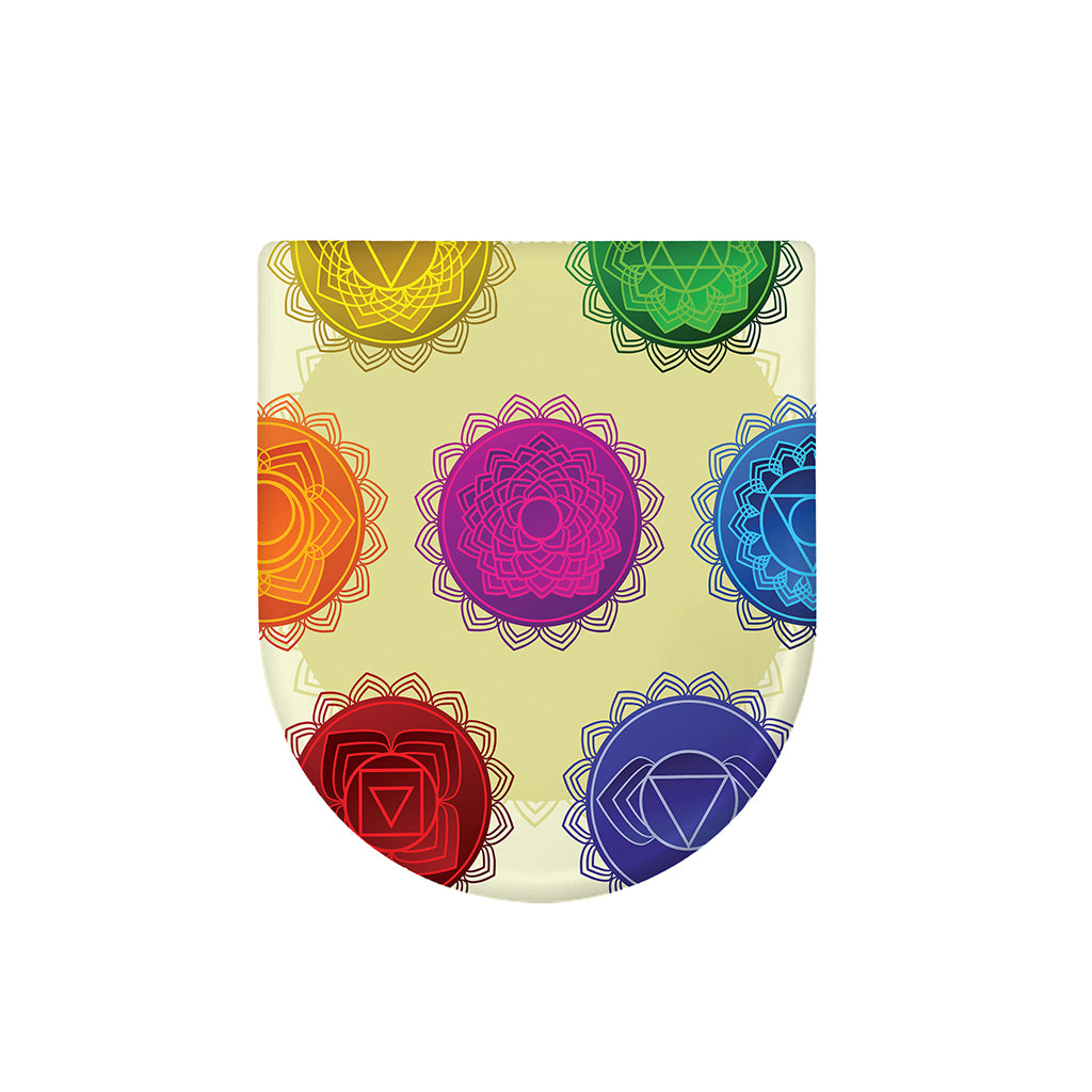 Colorful Seven Chakras Print Toilet Lid Cover