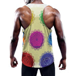 Colorful Seven Chakras Print Training Tank Top