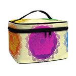Colorful Seven Chakras Print Travel Makeup Bag