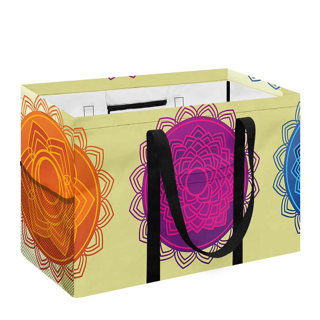 Colorful Seven Chakras Print Utility Tote Bag
