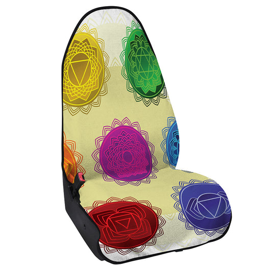 Colorful Seven Chakras Print Waterproof Car Seat Cover