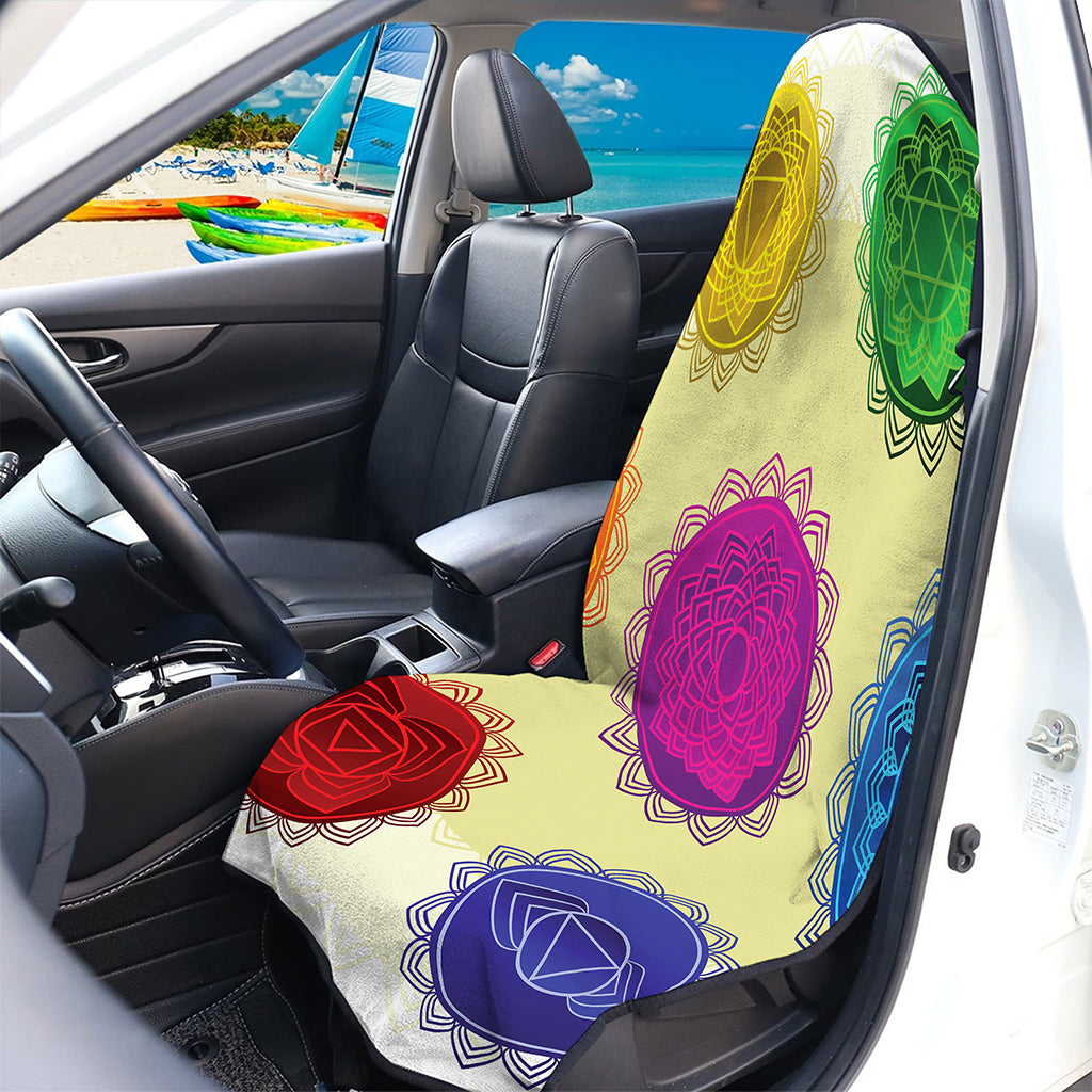 Colorful Seven Chakras Print Waterproof Car Seat Cover