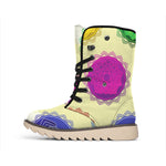 Colorful Seven Chakras Print Winter Boots